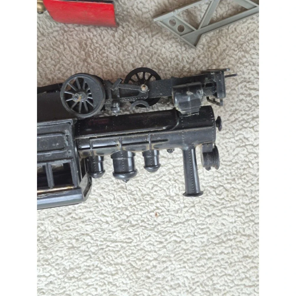 Vintage Plastic Toy Train Lot Steam Locomotives Cars Accessories Parts Repair